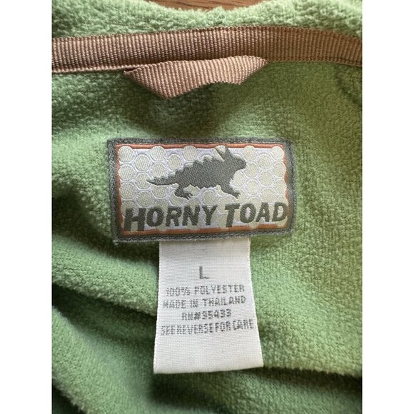 Horny Toad & Co Green Hooded Fleece Zip Up Jacket Women Size Large Pockets - Picture 3 of 11